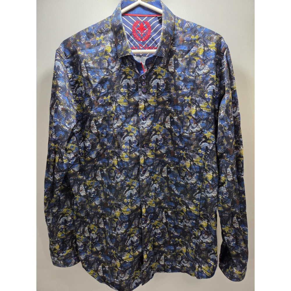Au Noir Men Shirts Long Sleeves Size 4 Dark Blue Pre-Owned